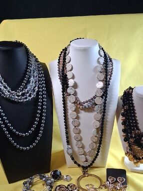 Beautiful Lot of Crystal, Glass Pearls, Earring Rings Etc